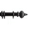 Rod Desyne Imperial Decorative Traverse Rod with Rings 84"-156" Black